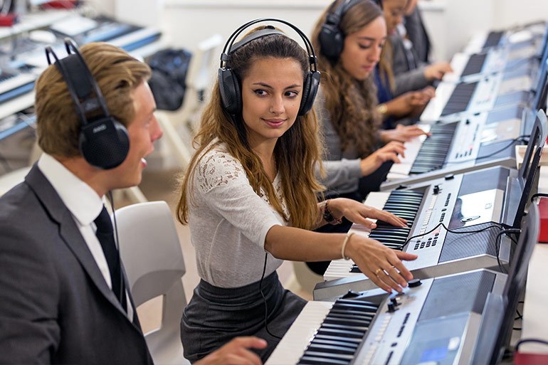 Music Technology room at Hackney New Sixth Form